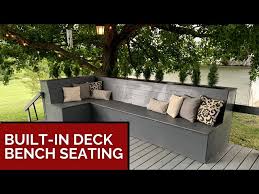 Built In Deck Bench Seating With