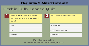 Do you know the secrets of sewing? Herbie Fully Loaded Quiz