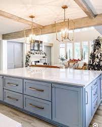 23 gorgeous blue kitchen cabinet ideas. Blue And White Kitchen Blue Kitchen Cabinets White Kitchen Remodeling Christmas Kitchen Decor