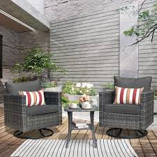 Xizzi Megon Holly Gray 3 Piece Wicker