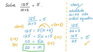 Lesson Rational Equations Nagwa