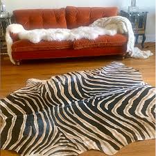 zebra rug printed cowhide rug size 7