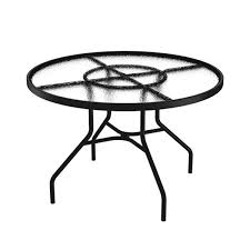 42 Acrylic Top Round Dining Table With