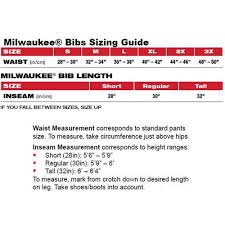 Milwaukee Gridiron Zip To Thigh Bib Overall Black Select Size 261b