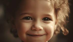 cute smiling child cheerful portrait