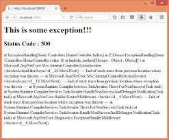 errors in asp net core