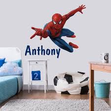 Spiderman Wall Decal With Name For Boys