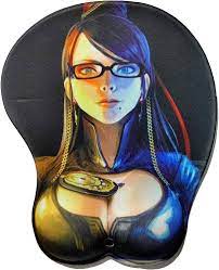 Amazon.com: 3D Oppai Bayonetta Mouse Pad with Wrist Rest 12x10 inches Boob  Gaming : Office Products