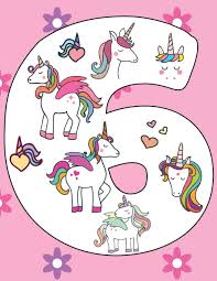 You can use our amazing online tool to color and edit the following alicorn coloring pages. Number 6 Alicorn Unicorn Themed Activity Book For 6 Six Year Old Coloring Pages Dot Grids Journal Lines And Blank Doodle Pages Press Flower Petal 9781099651625 Amazon Com Books