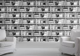 Photocopy Bookshelf Vinyl Wallpaper By