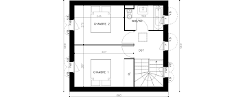 plan maison t3 de 60 45 m² neuve