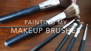 painting my makeup brushes you