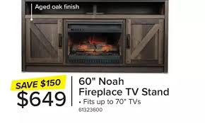60 Noah Fireplace Tv Stand Offer At Leon S
