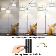 dimmable floor l 3 lights arc