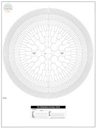 6 Generation Pedigree Chart Family Genealogy Family Tree