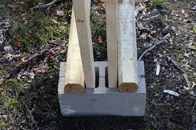 cinder block firewood rack diy using
