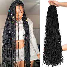 You can also style your hair into a messy, stylish updo. Amazon Com 36inch 6packs Extended New Faux Locs For Soft Locs Crochet Hair Natural Locs Crochet Braids Pre Looped Synthetic Hair 36inch 6packs 1b Beauty