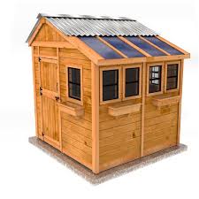 Gable Cedar Garden Shed With Metal Roof