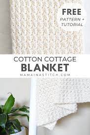cotton blanket crochet pattern mama