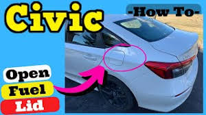 honda civic how to open gas fuel lid