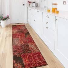 patchwork wine hall runner rug milan