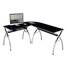 Techni mobili® by rta products offers a variety of home/office & entertainment furniture. Techni Mobili 62 In L Shaped Black Chrome Computer Desk With Keyboard Tray Rta 0039lc Bk The Home Depot