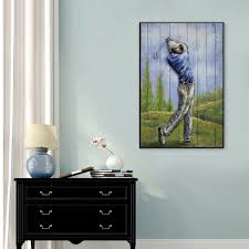 Golfer Sports 3d Metal Wall Art Decor