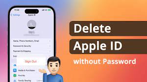 to delete apple id without pword