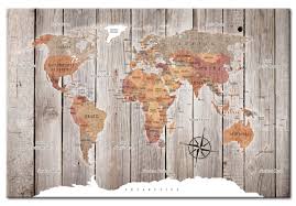 Wooden Stories World Maps Canvas Prints