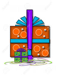 Exclamation Point In The Alphabet Set Boxes And Bows Is 3d Stock