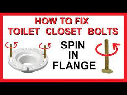 fix a toilet closet bolt anchor bolt