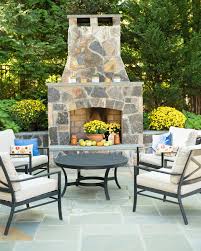 Patio Fireplace Outdoor Kitchen And
