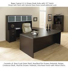 Commerical industrial home office furniture wholesale u shape laminate office desk with hutch. U Shape Office Desk Suite W Hutch 72inch X 113inch