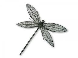 Copper Wire Dragonfly Wall Art Small