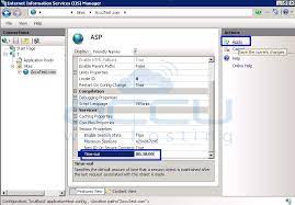 change asp session timeout from iis 7