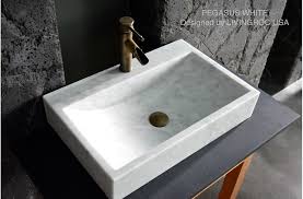 600 white marble basin bathroom sink