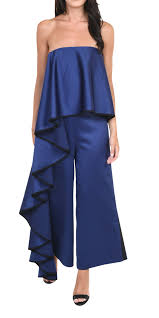 Solace London Strapless Popover Jumpsuit Designer Dress
