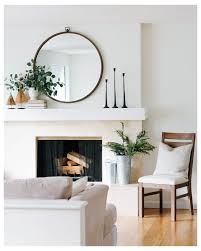 26 Round Mirrors Over Fireplaces Ideas