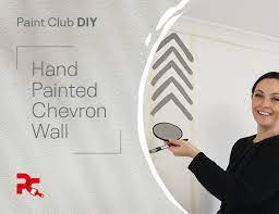 Hand Paint A Chevron Feature Wall