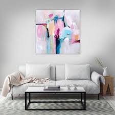 Abstract Painting Large Square In Pink