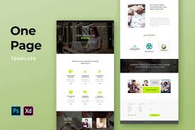 one pages template graphic design studio