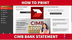 bank statement cimb