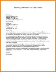 Cover Letter For Pharmacy Technician With Experience