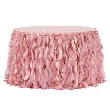 Curly Willow 14ft Table Skirt Dusty Rose Mauve