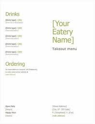 Design Your Own Free Menu Template Pos Sector