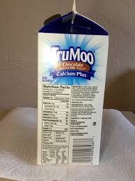 trumoo chocolate lowfat milk calcium