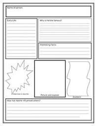 Biography Template  Short Biography Research Graphic Organizer    
