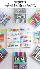The Color Guide To Tombow Dual Brush Pen Sets Studio Katie