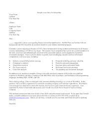 internship application letter example      