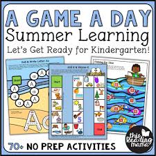 kindergarten summer learning games